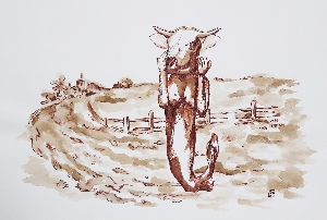 <b>Carnival</b><br />sanguine, ink on paper, 21x29 cm, 2018