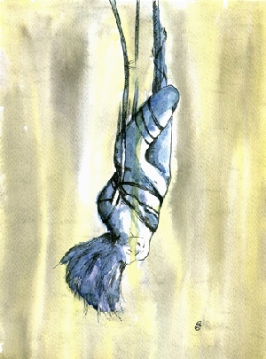 <b>Waterfall  </b><br />watercolor, ink on paper, 21x29 cm, 2020