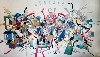 <b>Genesis</b><br />Pencil, oil on canvas, 350x200 cm, 2012