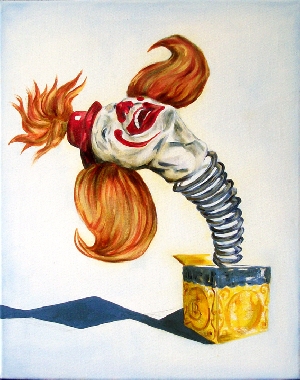 <b>Jack in the box</b><br />from series Creation, oil on canvas, 40x50 cm, 2014